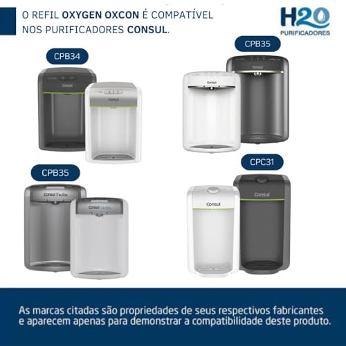 Kit 2 Refil Filtro Compátivel Purificador Consul CPB34AS CPB34AF CPC31AB CPC31AF