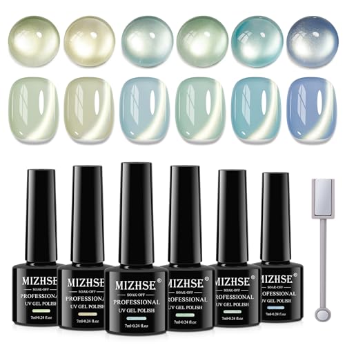 Set de Esmaltes en Gel Cat Eye 6 Colores MIZHSE miniatura 1