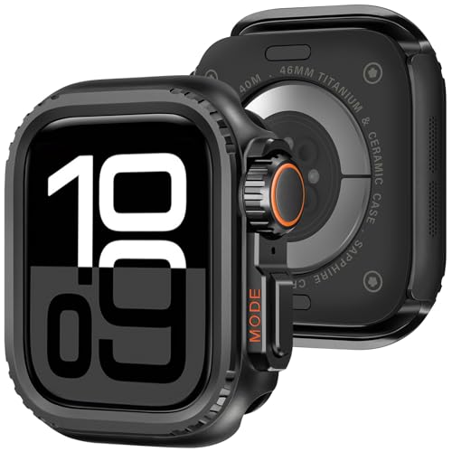Funda de metal para Apple Watch 10 de 46mm con protección trasera