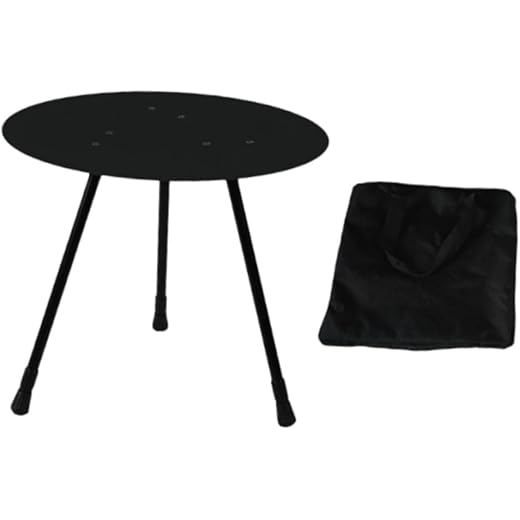 Foldable Round Table Holder Outdoor Black