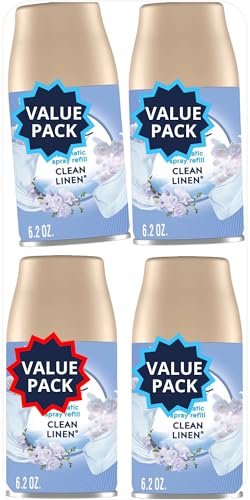 Automatic Spray Refill Combo Air Freshener Refill 6.2 oz. Clean Linen (4-Count)
