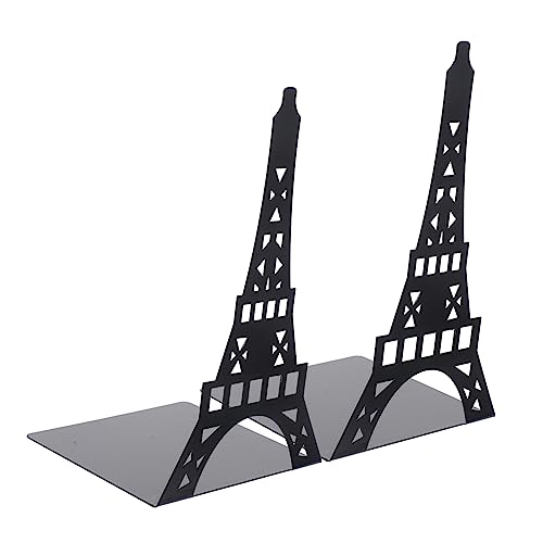 BESTYASH 2 Piezas Sujetalibros de Hierro Forma de Torre Soporte de Revistas y Organizador de Escritorio Diseño Minimalista para Mantener Espacio