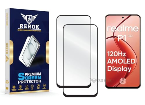 Image of Gorilla Tempered Glass Screen Protector Compatible with Realme P1 5G [Pack of 2] | Edge-to-Edge, Bubble-Free, Case Friendly, Easy Installation Kit