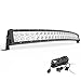 LED Light Bar YITAMOTOR 32 inch Curved Light Bar Offroad Lights + Free Wiring Harness compatible for Truck, Jeep, 4WD, 4X4 ATV UTE SUV, Boat, 180W Fog Driving Light