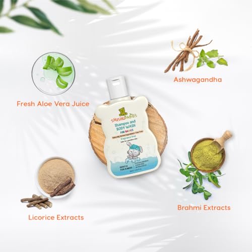 Image of ShuShu Babies Natural Fragrance-Free Baby Wash & Shampoo-120ml | Baby Head to Toe Wash | Suitable for Newborn Sensitive Skin | Gentle, Tear-Free, Mild & Hypoallergenic Formula