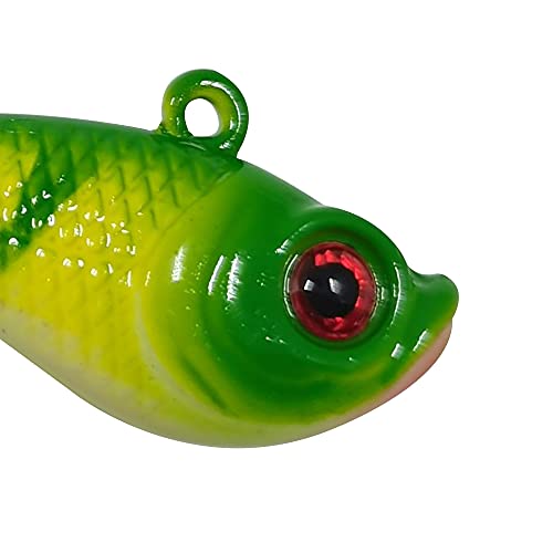 Kmucutie 5 Pcs Glow Bucktail Jigs Saltwater Or Freshwater Bait ，For Bass Flounder Fluke Striper Fishing Lure (Mixed Color C, 2 Oz) #TOP4