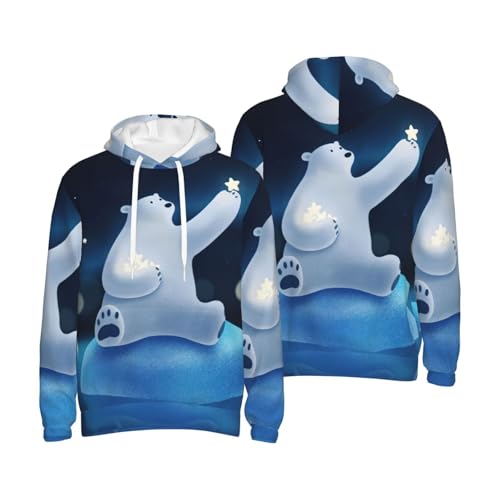 Sweat à capuche ours EdWal pour homme en polyester avec poche kangourou - 7