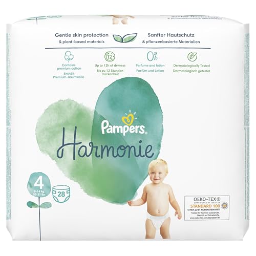 Pampers Harmonie (Pure) Windeln, Größe 4, 9-14 kg, 28 Stück