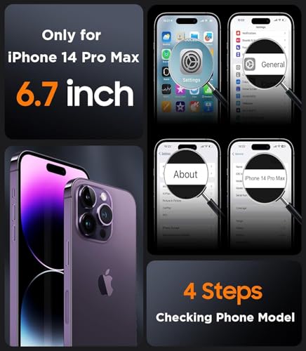 Image of ShieldTech Polycarbonate Back Cover Case Compatible for Apple iPhone 14 Pro Max with Slide Camera Cover & Rotated Ring Stand | Military Grade Mobile Phone Cover Case for Apple iPhone 14 Pro Max (Blue)
