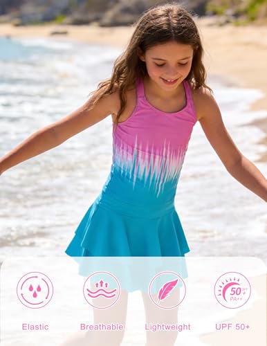 Image of ALISISTER Girls Tankini Swimsuit Two Piece Bathing Suits Summer Beach Swimwear with Shorts for 7-12 Years