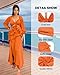 HWP Womens Ruffles Backless Dress Sexy Halter Deep V Neck Maxi Dresses Sleeveless Long Formal Cocktail Dress with Slit Orange L