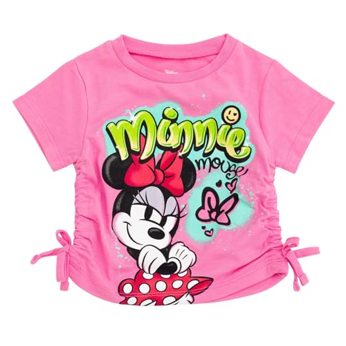 Image of Disney Minnie Mouse Girls Boxy T-Shirt and Flare Pants Outfit Set Toddler to Big Kid Sizes (2T - 14-16)
