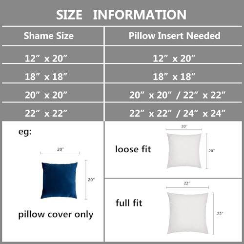 Image of AAZEEM Decorative 24 x 24 Inch Throw Pillow Covers Set of 4 | Super Soft Velvet Pillows|Fall Pillowcase for Living Room Bedroom Sofa Couch Cushion Cover |