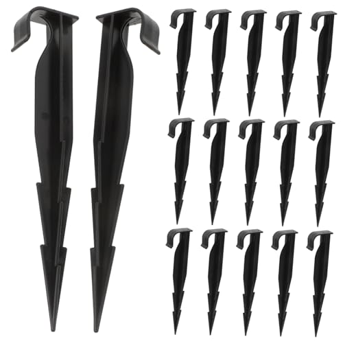 CIMAXIC 50 Piezas De Estacas De Fijación para Riego Clavijas De Fijación para Riego Al Aire Libre Clavijas De Sujeción Universales para Tubos De Goteo De Césped Estacas para Mangueras
