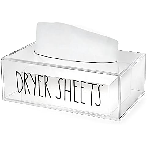 Trockner-Blattspender, Wäschetuchhalter, rustikaler Bauernhaus-Stil, Trockner, Laken Behälter, Halter für Waschküche, Organisation, Dekorationen (transparent, Acryl) Cover