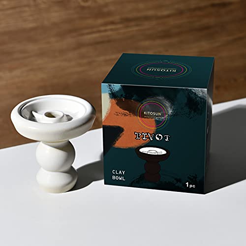 Shisha Kopf Phunnel Tabakkopf - Kitosun Pivot Shisha Kopf Hookah Bowl 320 g Tonschale mit Rand kompatibel mit HMD… – Bild 4