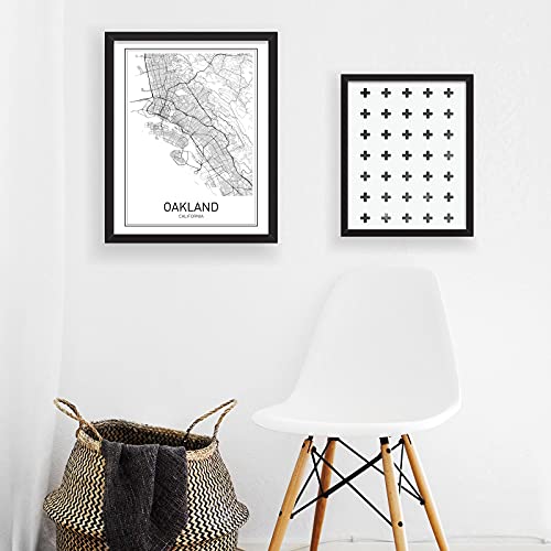 Oakland Poster Map Of Oakland Map City Map Posters Modern Map Art City Prints California Art Minimal Print Oakland Wall Art City Poster City Map Wall Art Minimalist Posters 8X10 #TOP3