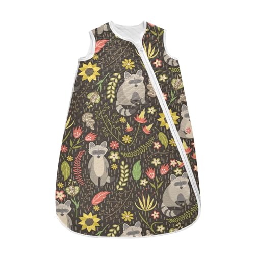 Image of vvfelixl Bright Funny Dinosaurs Baby Sleeping Bag Sleep Sack,Baby Wearable Blanket Sleep Suit for 0-6 Months