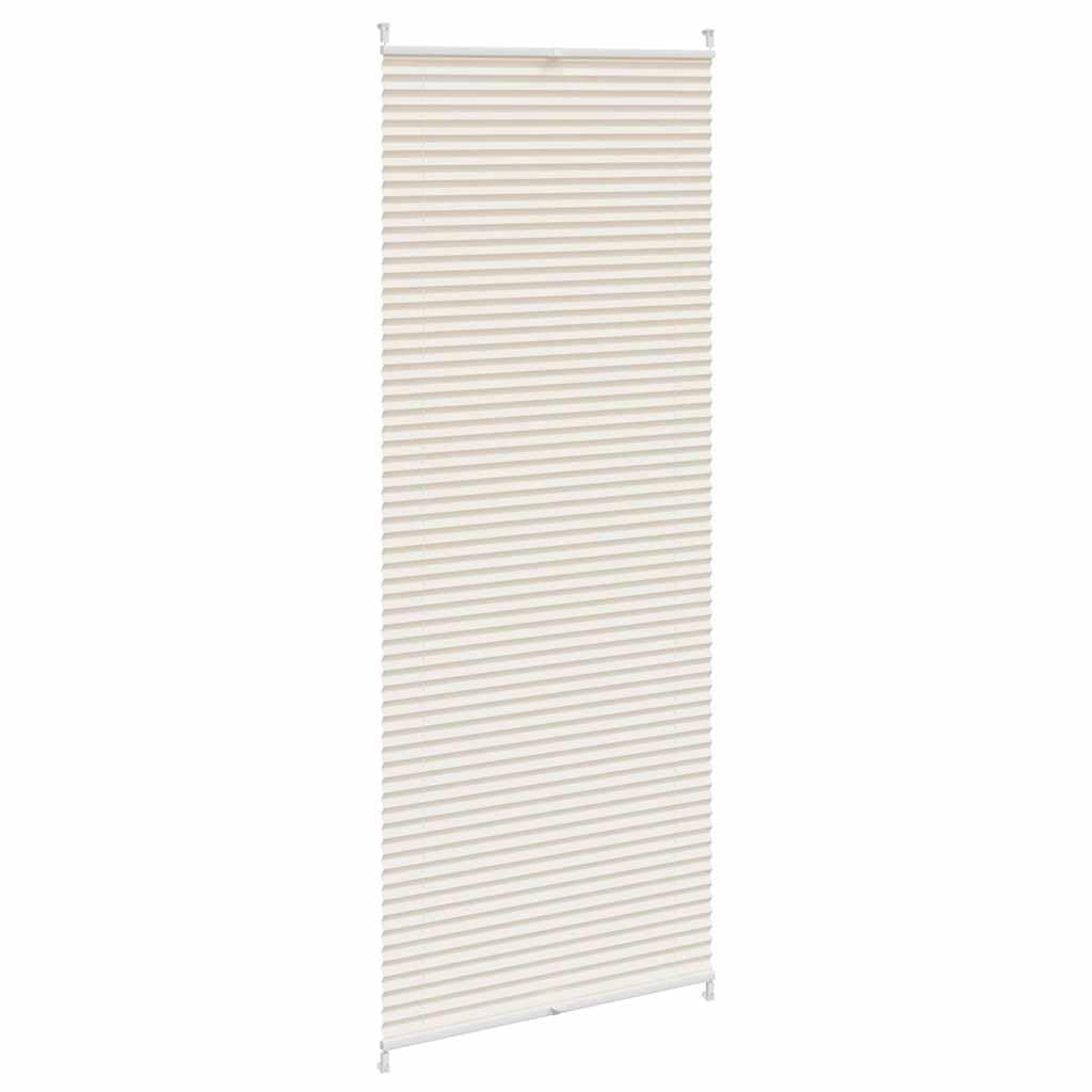 Store Plissé Tamisant en Crêpe 90x200 cm Crème sans Percer