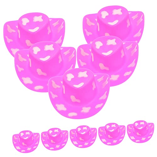 BESTonZON 50 peças mini chapéus de ornamentos de plástico para decoração e artesanato acessórios divertidos para casa e projetos