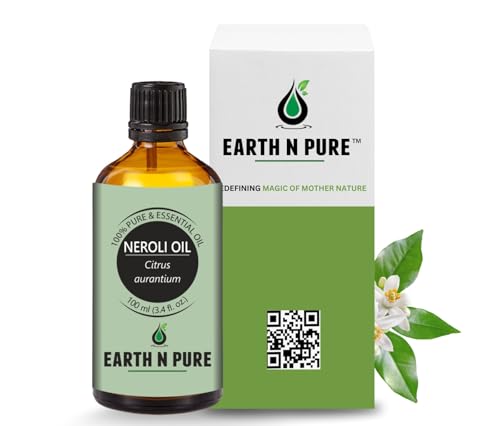 Image of Earth N Pure Neroli Essential Oil 100% Pure & Natural for Skin Care & Aromatherapy - Neroli Oil for Face, Perfume, Diffuser, Massage, Candle & Soap Making - Premium Floral Fragrance Oil- 100ml