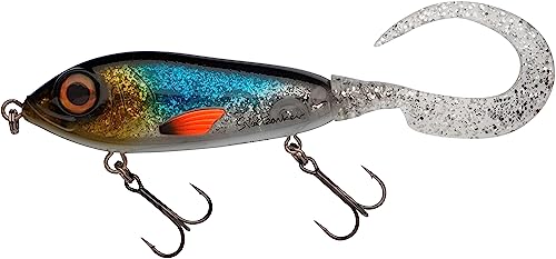 Abu Garcia Svartzonker McMy Tail Jerkbait – Clear High-Impact ABS, Eco-Friendly Weighted, Realistic 3D Effect, Designed in Sweden for Freshwater & Saltwater Fishing, Blue Sunrise 20 cm