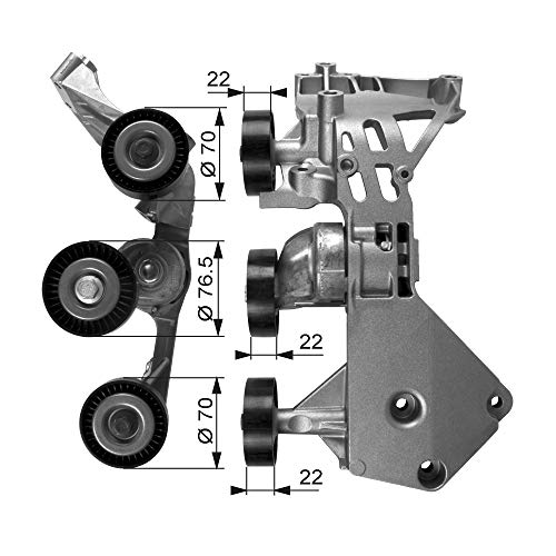 GATES T38465 Galet Tendeur Solution Bruit Courroie et Vibration Moteur