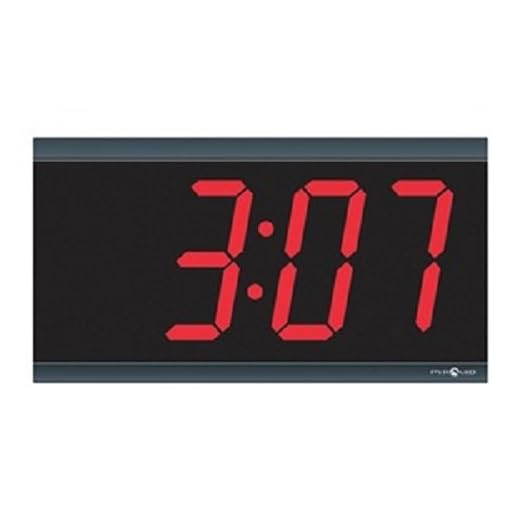11-1/2" Digital Synchronized LED POE Clock, Black
