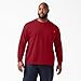 Dickies Mens Big & Tall Long-Sleeve Heavyweight Crew-Neck T-Shirt Work Utility t Shirts, English Red, 3X-Large US
