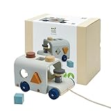 PlanToys® Sorting Bus Wooden Toy for Kids Ages 3+ | Montessori Shape & Colour Learning Activity for Sorting, Coordination & Fine Motor Skills | Eco-Friendly Educational Playset