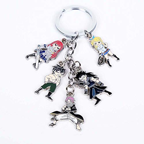 Multiculture Portachiavi con 5 personaggi Chibi