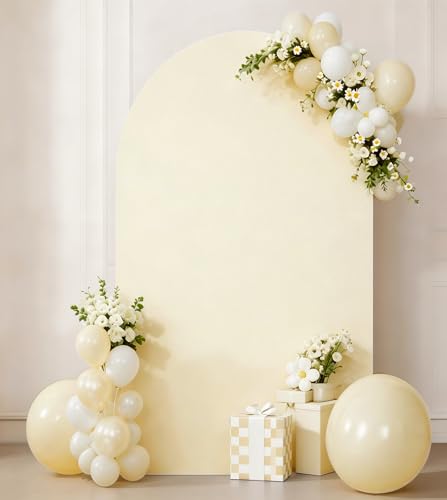 Funda de arco para fondo de boda color marfil 6 FT miniatura 1