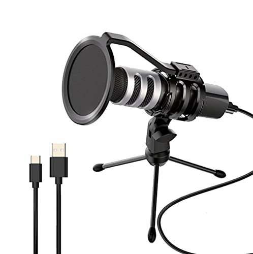 WAU!!! Microfono Condensador para Streaming, micrófono con USB, grabación de Audio Estudio, directos, Podcast o Gaming, para Cantar micrófono Condensador para PC Cover
