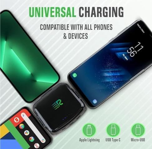 Miniatura 3 de Rush Charge Cargador portátil Universe 3 en 1  3300 mAh, 2.4 A carga rápida de alta velocidad compatible con iPhone y Android Lightning, tipo C,