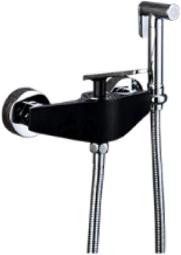 Toilet Bidet Sprayer Black Bidet Faucet Brass Shower Tap Washer Mixer Cold Hot Water Mixer Shower Sprayer Head Tap Toilet Faucets Stable Interface