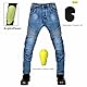 GEBIN Motorradhose Herren, Motorrad Jeans Herren mit Protektoren, Aramidfaser Jeans Motorrad, Motorrad Hose mit Oberschenkeltaschen (Blue,XL)