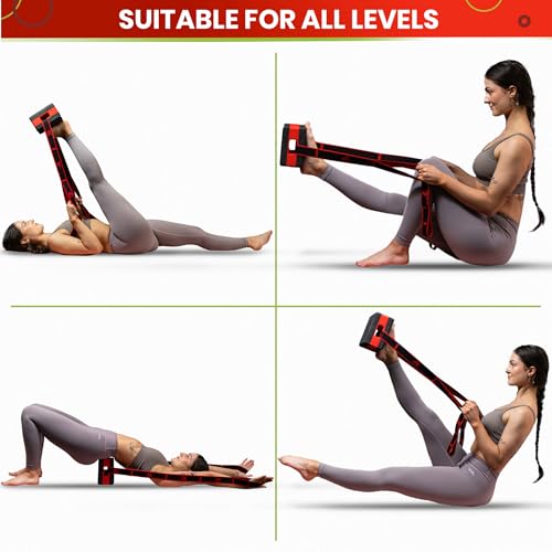 Yoga Block with Integrated Resistance Band, Innovative Design Premium 2in1 Multipurpose EVA Foam Brick for Stretching, Yoga, Pilates, Strength Training, Physio & Rehab by Smart Block - Image 4