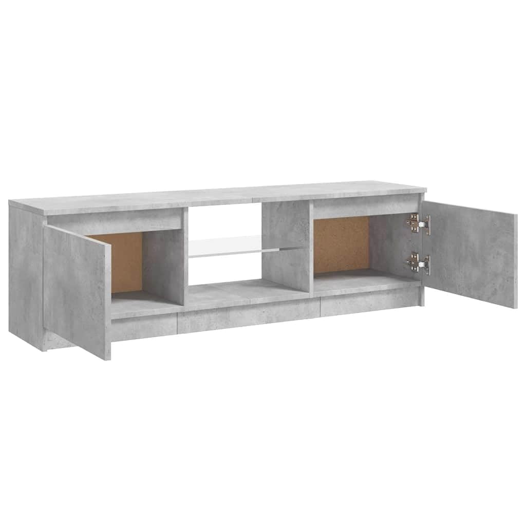 vidaXL Mobile Porta TV con Luci LED Grigio Cemento 120x30x36 cm
