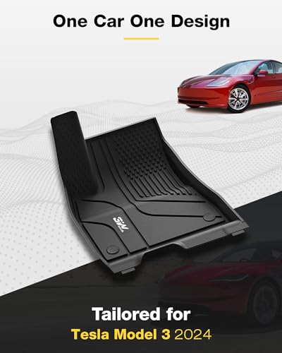 3W 3W-TESLA MODEL 3 2024+ Floor Mats Fit For 2024 Tesla Model 3 Highland New Generation,Full Set Black Floor Mats Custom Fit thumb #1