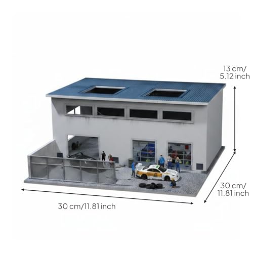 Maquette d'entrepôt 1:64 et diorama d'usine avec base détaillée pour voiture miniature