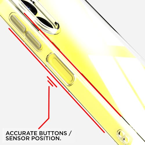 Image of Amazon Basics Back Cover for Samsung Galaxy A15 5G PC + TPU Clear Transparent Raised Edges Shockproof Protective Phone Bumper Case(Transparent)