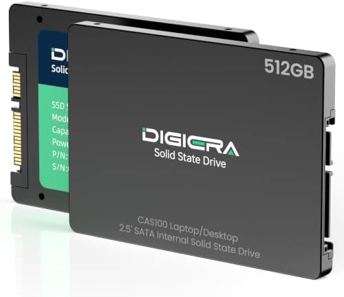 DIGIERA 512GB 2.5" SATA SSD III, Internal Solid State Read 550MB/...