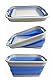 SAMMART 41L Collapsible Plastic Laundry Basket - Foldable Pop Up Storage Container/Organizer - Portable Washing Tub - Space Saving Hamper/Basket (Grau/Little Boy Blue)