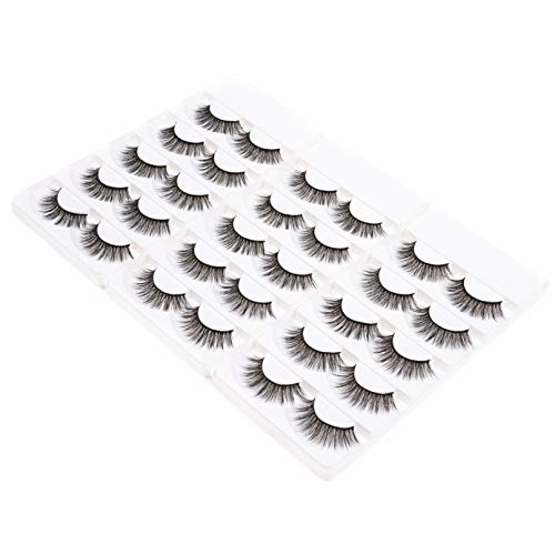 Wleec Beauty 3D Silk Lashes Handmade Natural False Eyelash Pack #3D/19 (15 Pairs/3 Pack)