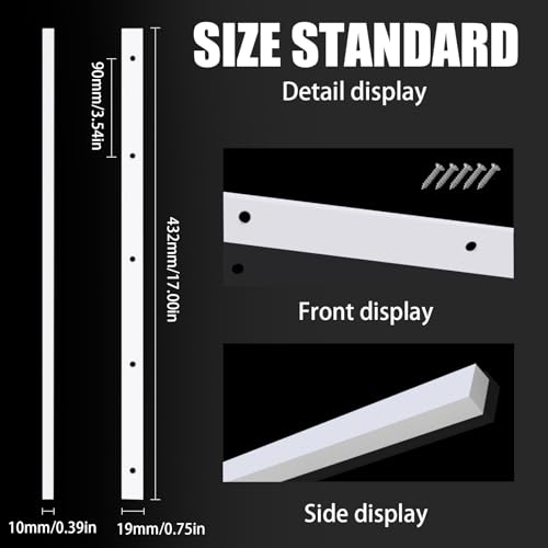 KETIPED 2 Pack Crosscut Sled for Table Saw, Miter Slot Runners, 3/4" x 3/8" x 17" Premium UHMW Miter Bar with Predrilled Holes & Screws Ideal for U Tracks, Router Table, Bandsaw, Coping Sled,MGJ-105W - Thumbnail 2