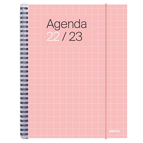 Additio - Agenda Universal Curso 2022-2023 Semana Vista 16.5 X 21.5 Rosa Castellano En Oferta Additio A142-Sv Agenda Universal Setmana Vista Rosa