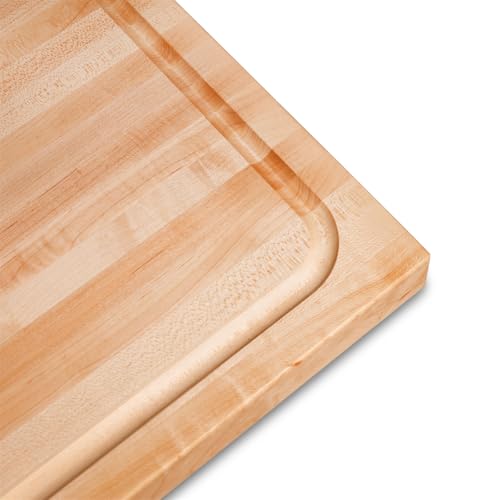 Image of CONSDAN Hard Maple Wood Cutting Board for Kitchen, USA Grown Hardwood, 16 x 12, with Invisible Inner Handle, Prefinished with Food-Grade Oil, Suitable for Kitchen Edge Grain, 1 inch Thick