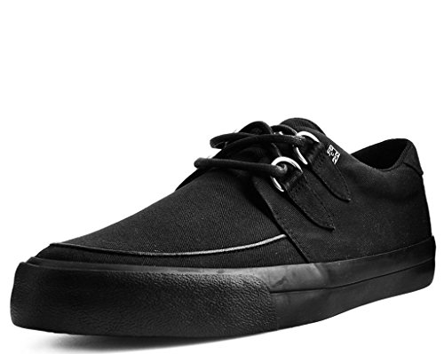 T.U.K. Black Twill Vegan Creeper Sneakers US Women 9 / Men 7