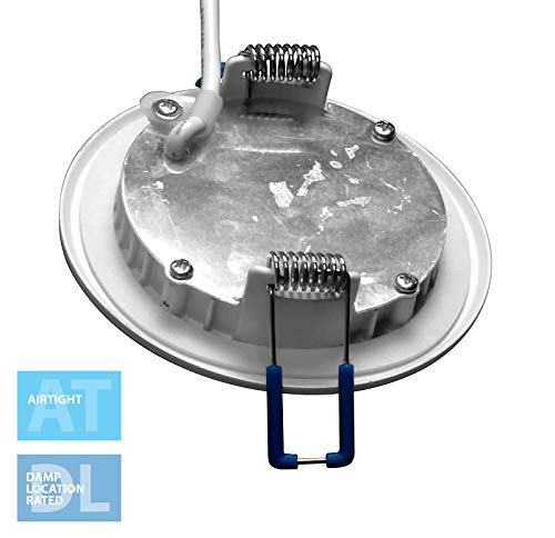 Image of NICOR Lighting 3 inch Round White Flat Panel LED Downlight in 5000K (DLE321205KRDWH)