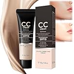 SPF 15 CC Cream Foundation, Color-Correcting & Anti-Redness Cream with Lightweight Hydrating Formula. Medium Coverage Corrector, Ideal for Imperfections Natural